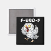 F-hoo-f Owl Meme – Funny Screaming Owl Bird Meme G Magnet (Vorderseite/Rückseite)