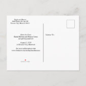 F I A L Y SAVE THE DATE ANKÜNDIGUNGSPOSTKARTE (Rückseite)