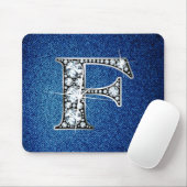 F Imitate -"Diamant Bling" auf Denim Mousepad (Mit Mouse)