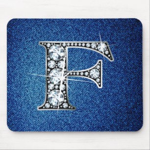 F Imitate -"Diamant Bling" auf Denim Mousepad