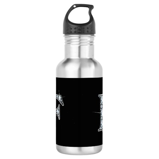 F-Imitate-"Diamant"-Monogramm Edelstahlflasche (Vorderseite)