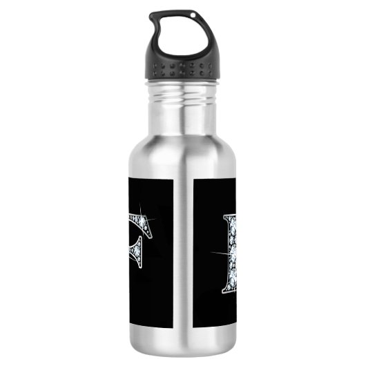 F-Imitate-"Diamant"-Monogramm Edelstahlflasche (Rückseite)