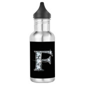 F-Imitate-"Diamant"-Monogramm Edelstahlflasche (Links)