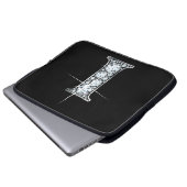 F-Imitate-"Diamant"-Monogramm Laptopschutzhülle (Vorne Knopf)