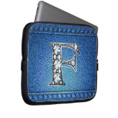 F Imitate "Diamond" Denim Stitching Electronics Ba Laptopschutzhülle (Vorne Rechts)