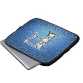 F Imitate "Diamond" Denim Stitching Electronics Ba Laptopschutzhülle (Vorne Knopf)