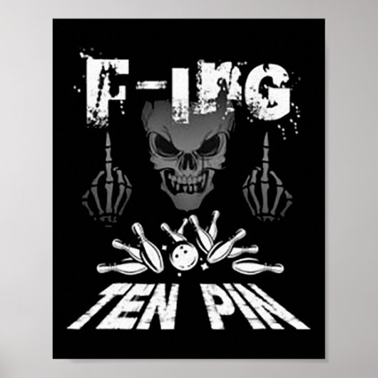 F-ing Ten Button Team Bowling Poster (Vorne)