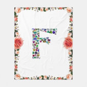 F Initial Gem Design Fleecedecke (Vorderseite)