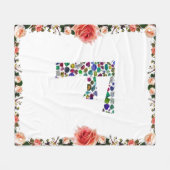 F Initial Gem Design Fleecedecke (Vorderseite (Horizontal))