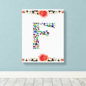 F Initial Gem Design Leinwanddruck (Insitu (Holzboden))