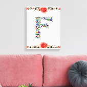 F Initial Gem Design Leinwanddruck (Insitu (Wohnzimmer))