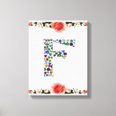 F Initial Gem Design Leinwanddruck (Vorderseite)