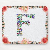 F Initial Gem Design Mousepad (Vorne)