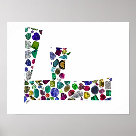 F Initial Gem Design Poster (Vorne)