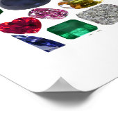 F Initial Gem Design Poster (Ecke)