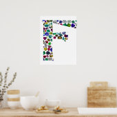 F Initial Gem Design Poster (Küche)