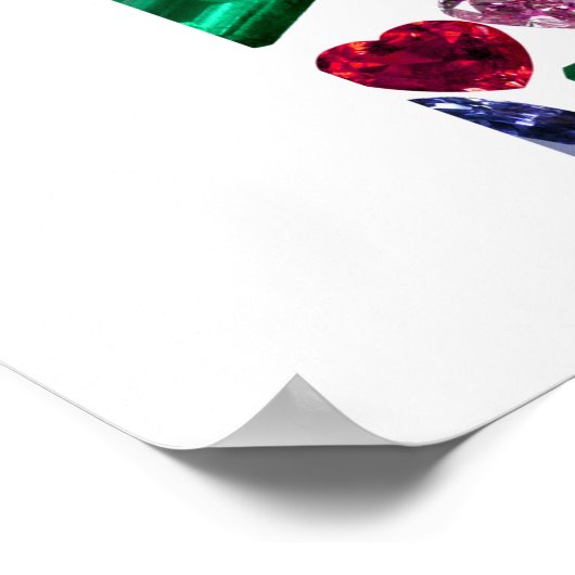 F Initial Gem Design Poster (Ecke)