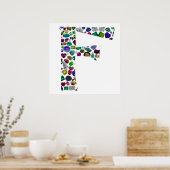 F Initial Gem Design Poster (Küche)