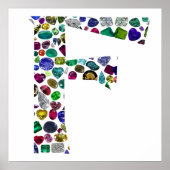 F Initial Gem Design Poster (Vorne)
