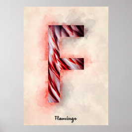 F ist For Flamingo Poster