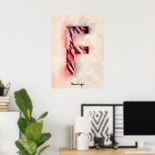 F ist For Flamingo Poster (Heimbüro)