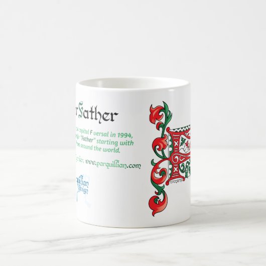 F ist für die Tasse des Vaters (Mittel)