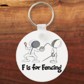 F ist für Fencing Schlüsselanhänger (Vorderseite)