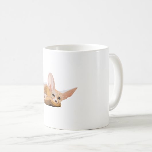 F ist für Fennec Fox Kaffeetasse (VorderseiteRechts)