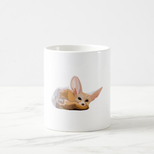 F ist für Fennec Fox Kaffeetasse (Mittel)