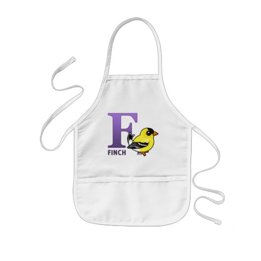 F ist für Finch Kinderschürze (Vorne)