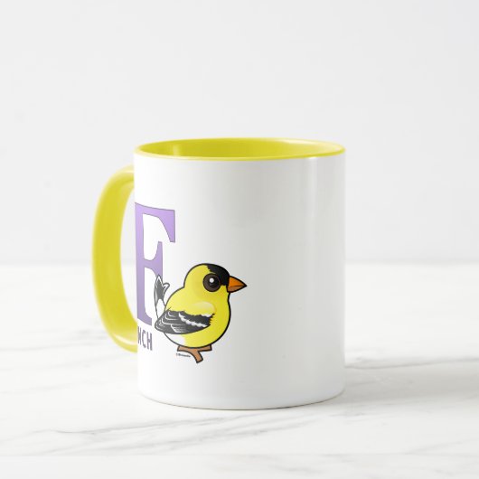 F ist für Finch Tasse (Vorderseite Links)