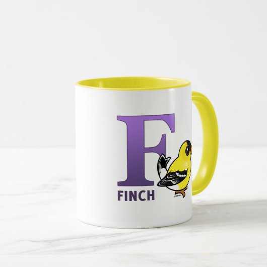 F ist für Finch Tasse (VorderseiteRechts)