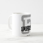 F ist für Fiona Kaffeetasse (Vorderseite Links)