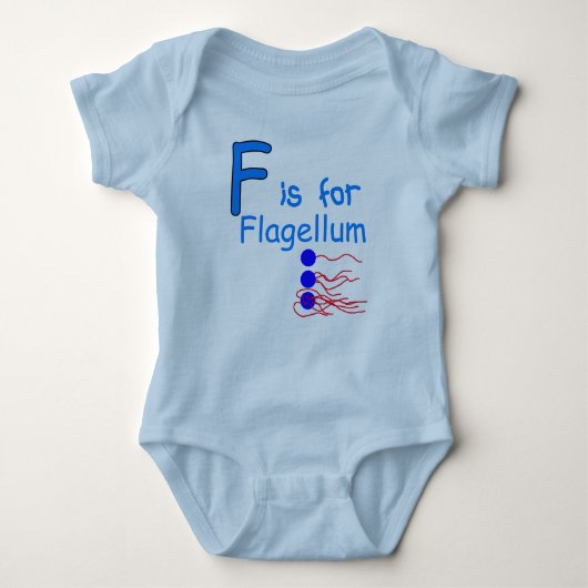F ist für Flagellum Baby Strampler (Vorderseite)