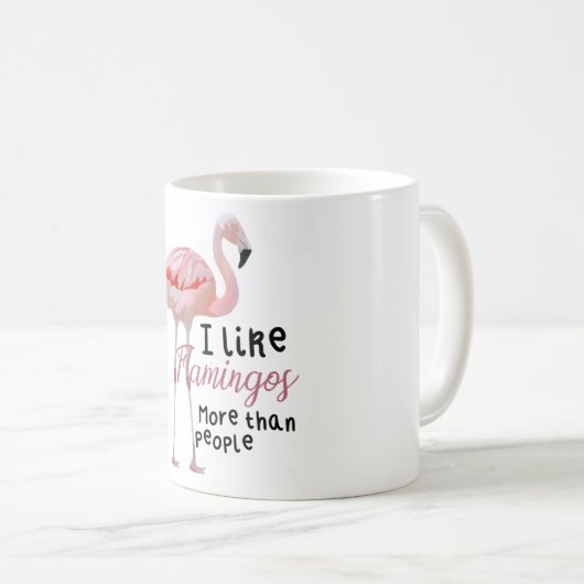 F ist für Flamingo Kaffeetasse (VorderseiteRechts)
