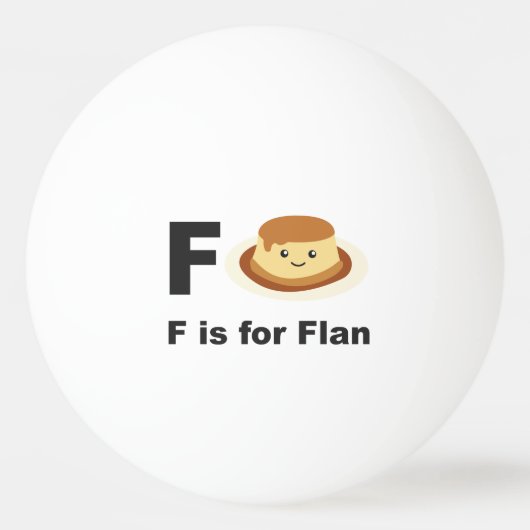 F ist für Flan Tischtennisball (Vorderseite)