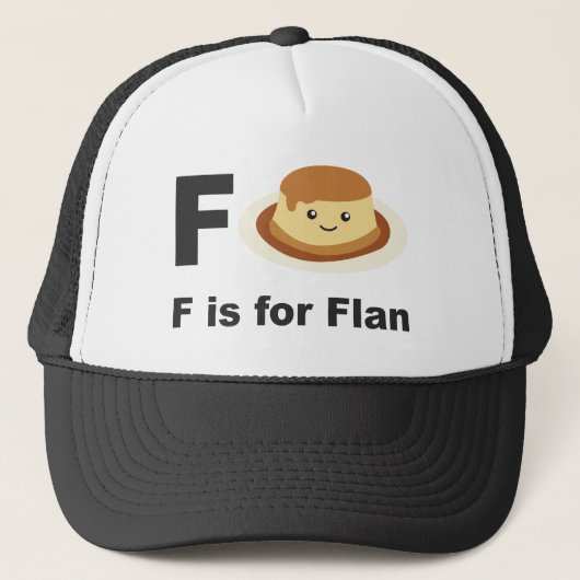 F ist für Flan Truckerkappe (Vorderseite)