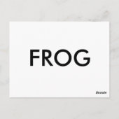 "F" ist für Frog Alphabet Flashcard Postkarte (Rückseite)