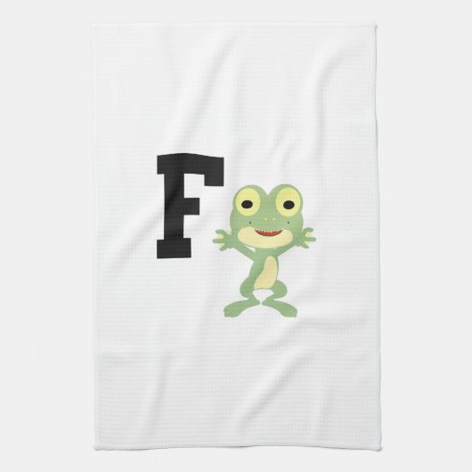 F ist für Frogman Geschirrtuch (Vertikal)