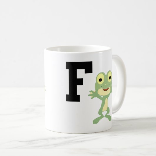 F ist für Frogman Kaffeetasse (VorderseiteRechts)