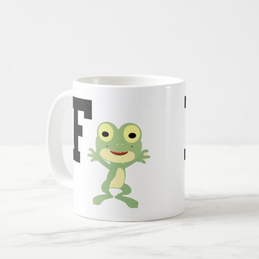 F ist für Frogman Kaffeetasse (Vorderseite Links)