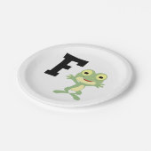 F ist für Frogman Pappteller (Schrägansicht)