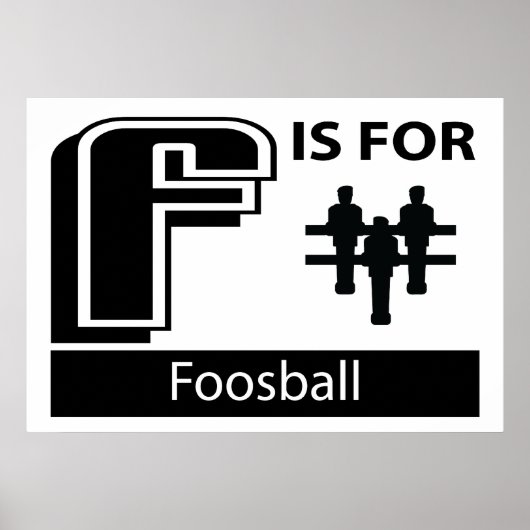 F ist für Fußball Poster (Vorne)