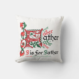 F ist für Pater Pillow Kissen