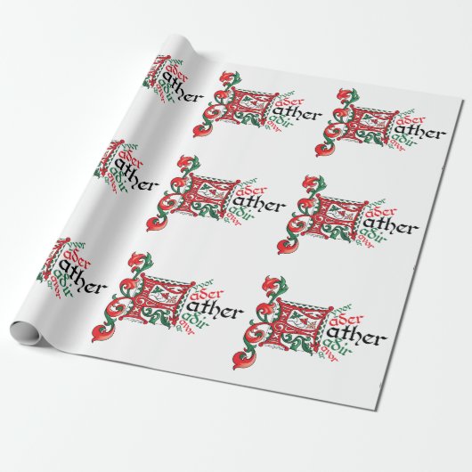 F ist für Pater Wrapping Paper Geschenkpapier (Ungerollt)