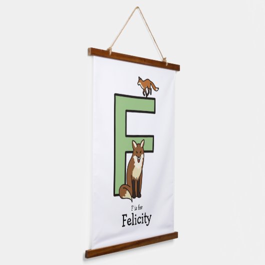 F ist für ... personalisiert wandteppich mit holzrahmen (Gewinkelt)