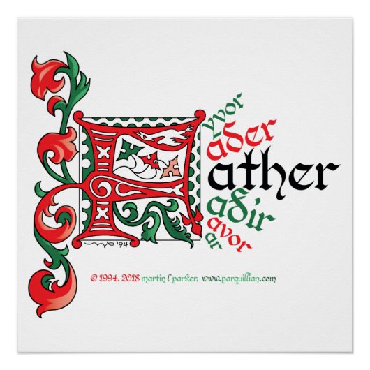 F ist für Vater Poster (Vorderseite)