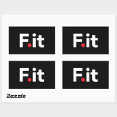 F IT Anti Fitness Slogan Rechteckiger Aufkleber (Blatt)