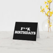 F**K BIRTHDAYS KARTE (Gelbe Blume)