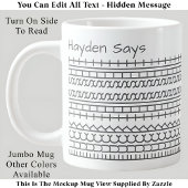 F**k Diese versteckte Meldung 144GW Funny Office Jumbo-Tasse